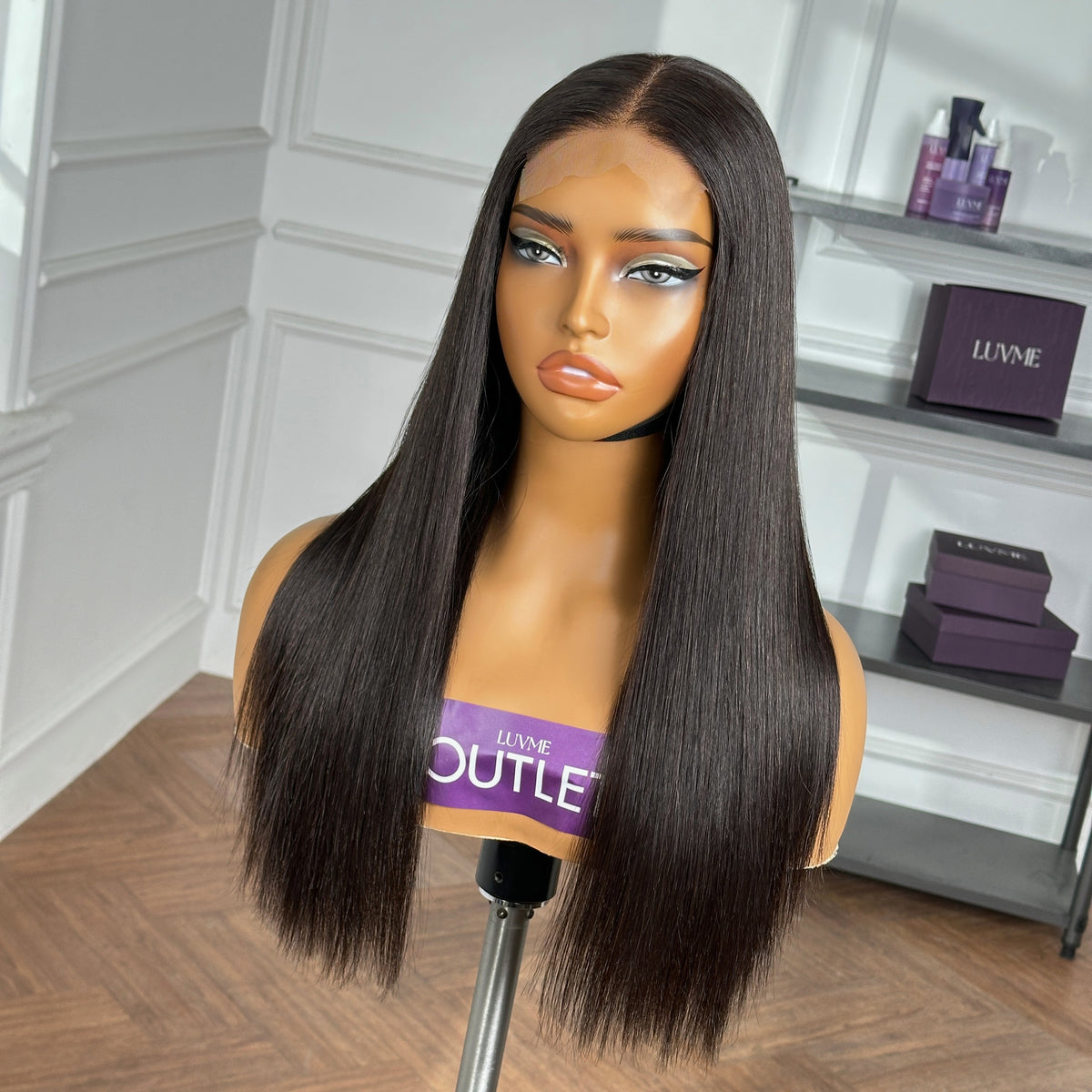 Worth | 4x4 Frontal Lace Glueless Long Straight Wig 100% Human Hair-04