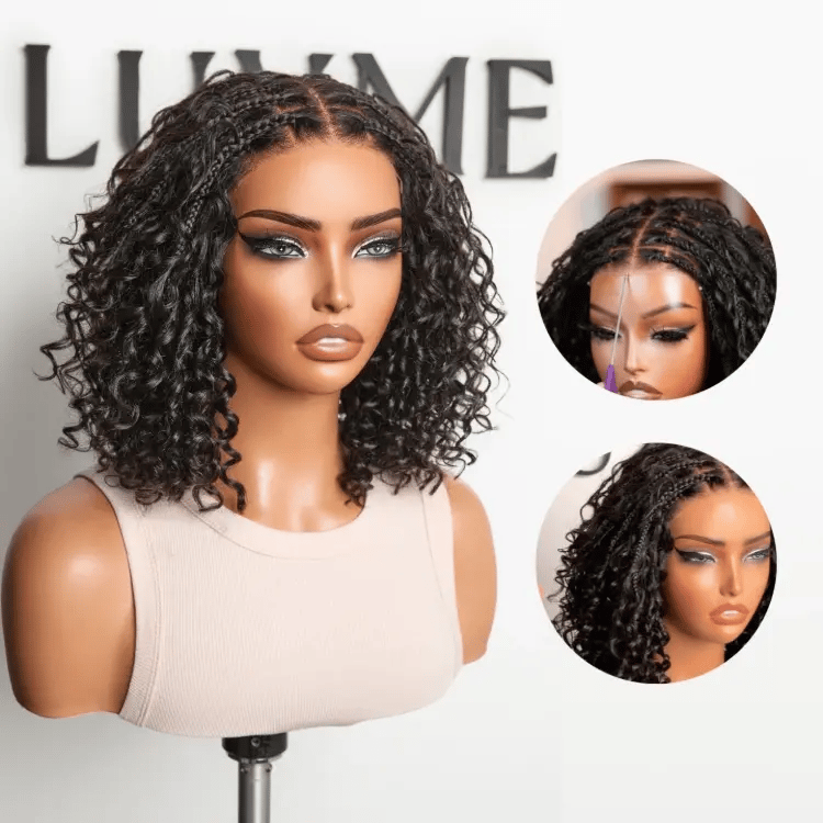 Worth | Readitress™ Boho Braids Deep Curly Glueless 5x5 Closure Lace with Braided Top Human Hair Wig Pre-Cut Lace-01