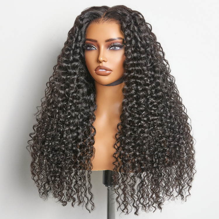 Worth |  Natural Black Deep Curly Wig 13x5 Frontal Lace Wig-02