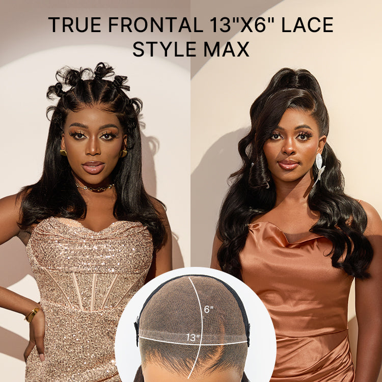 NatureMAX™ 200% / 250% Density Loose Wave Glueless 13x6 HD Lace Front Wig Human Hair Pre-Cut Lace Flexi-Fit Drawstring Cap-16