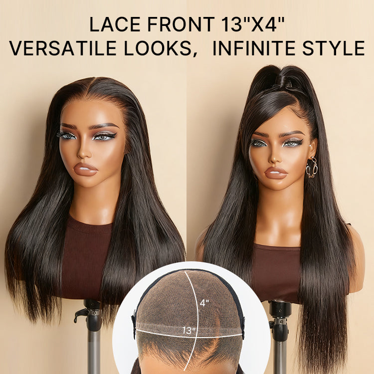 [_thandomashiyane]'s Special Link NatureMAX™ 180% Density Silky Straight Glueless Ear-to-ear 13x4 HD Lace Front Wig Pre-Cut Lace Flexi-Fit Drawstring Cap-04