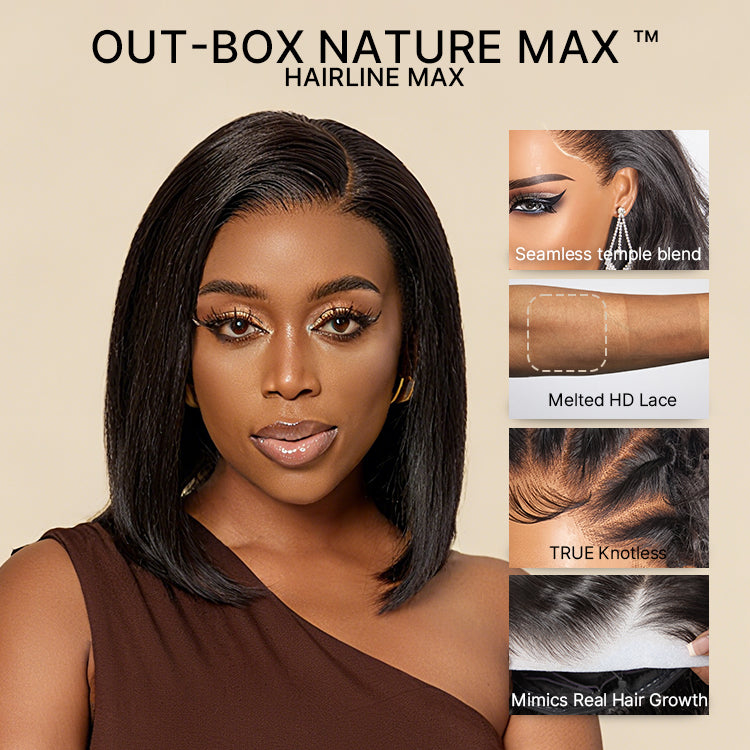 [snenhlanhla__m]'s Special Link NatureMAX™ Silky Blunt Cut Bob Glueless Ear-to-ear 13x4 HD Lace Front Wig Pre-Cut Lace Flexi-Fit Drawstring Cap-04