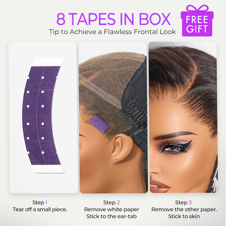 [teesikiti]'s Special Link NatureMAX™ Silky Blunt Cut Bob Glueless Ear-to-ear 13x4 HD Lace Front Wig Pre-Cut Lace Flexi-Fit Drawstring Cap-09