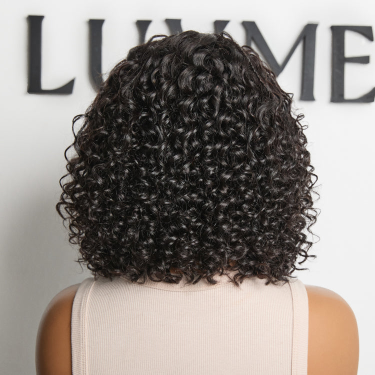 Boho Braids Deep Curly Glueless 5x5 Closure Pre-Cut Lace Short Curly Wig Human Hair-20