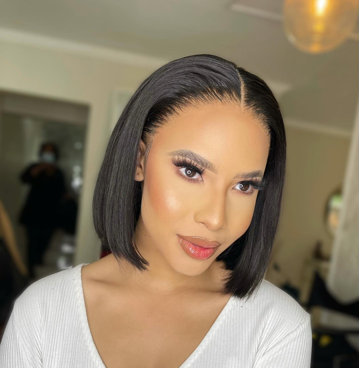 Worth | Natural Black Bob Wigs 13*4 Lace 10 inches Mid Part-01