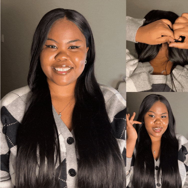 [pazlomberg]'s Special Link PreMax Wigs - Flexi-Fit Silky Straight Invisi Drawstring Cap & HD Lace & Regular Lace Glueless 13x4 Frontal Lace Human Hair Wig Pre-Cut Lace-01