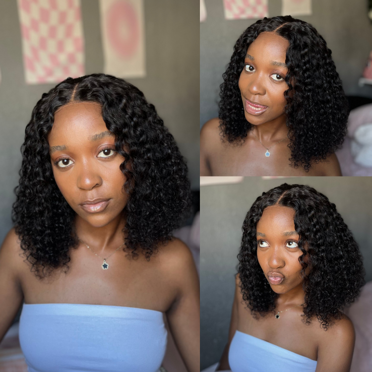 [s.ummitt]'s Special Link1 Sec Install Wig | 180% Density ReadytoGo Soft Deep Curl Bob Glueless 4x4 Closure Lace Wig-29