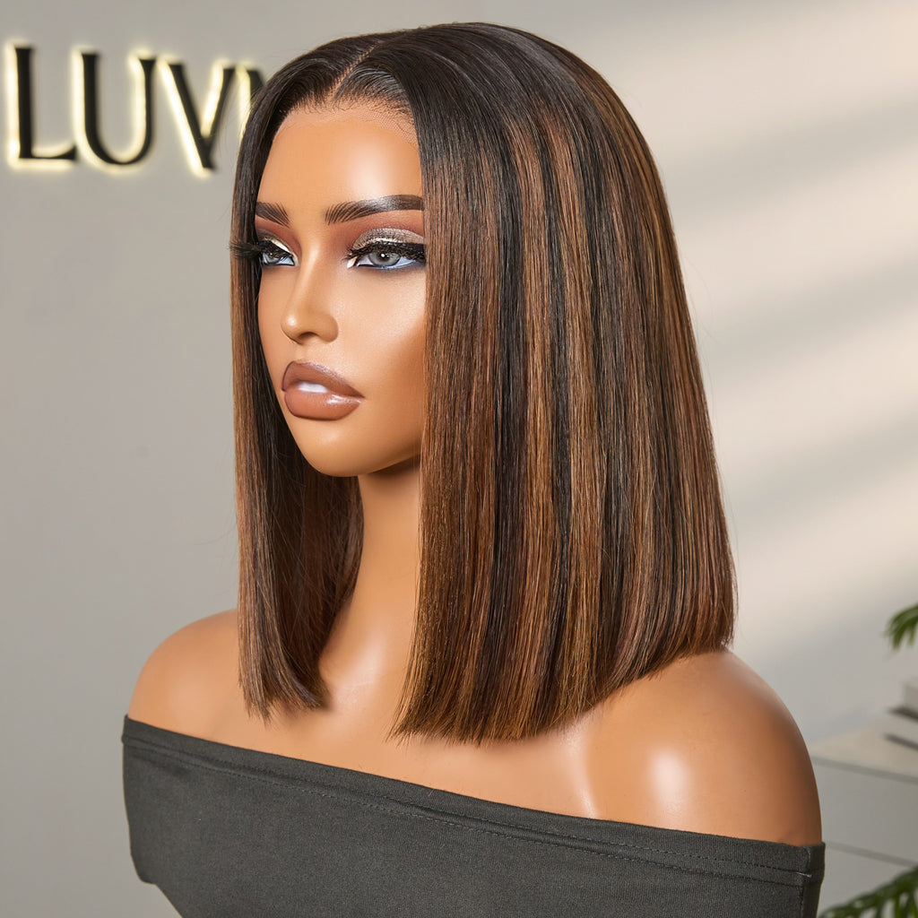 Luvme All-Day Comfort™ Wig | Brown Highlight 200% Density ReadytoGo Super Double Drawn 4x4 Lace Wig Pre-cut Lace-12