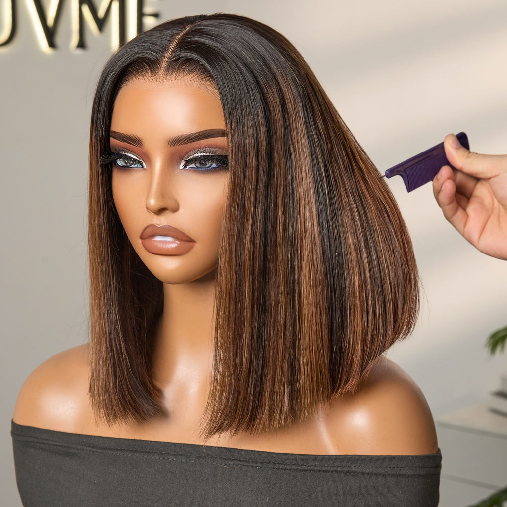 Luvme All-Day Comfort™ Wig | Brown Highlight 200% Density ReadytoGo Super Double Drawn 4x4 Lace Wig Pre-cut Lace-13