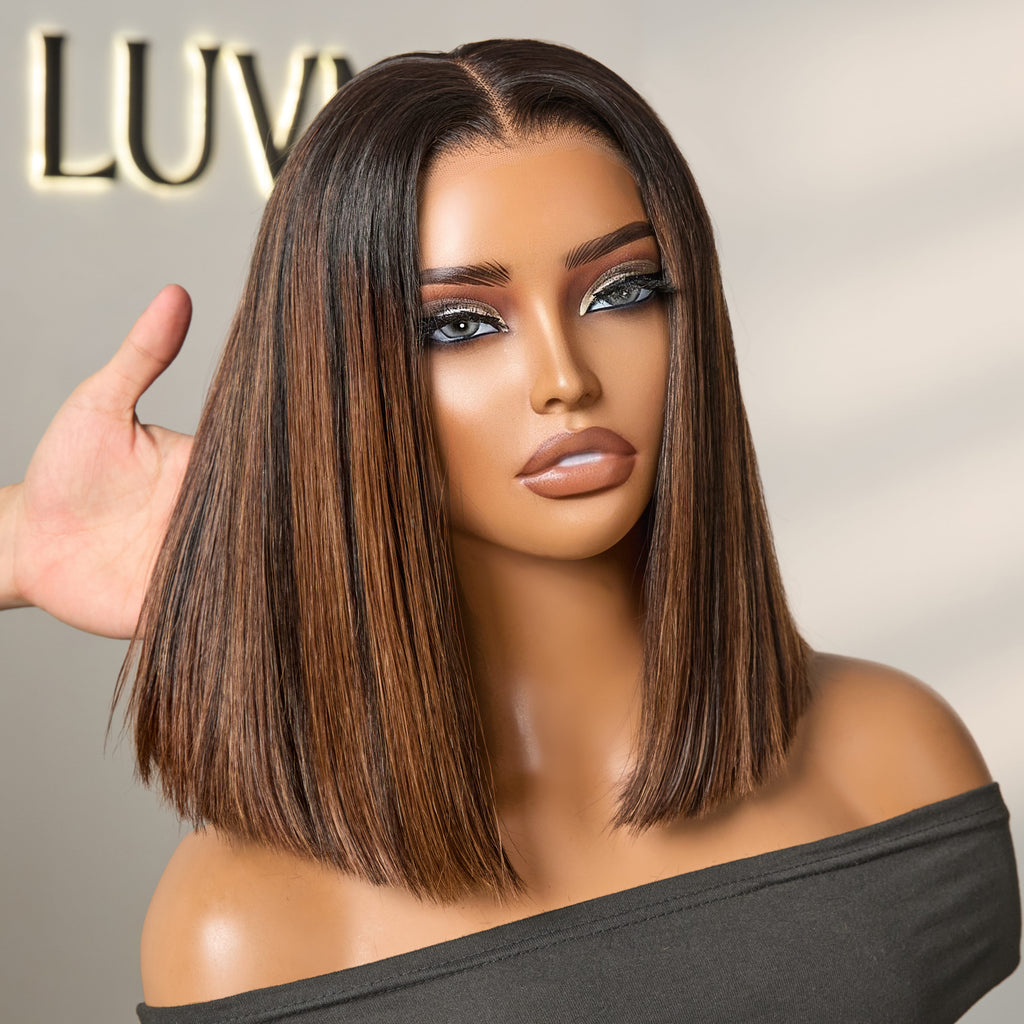 Luvme All-Day Comfort™ Wig | Natural Black / Honey Blonde Highlight 200% Density ReadytoGo Super Double Drawn 4x4 Lace Wig Pre-cut Lace-19