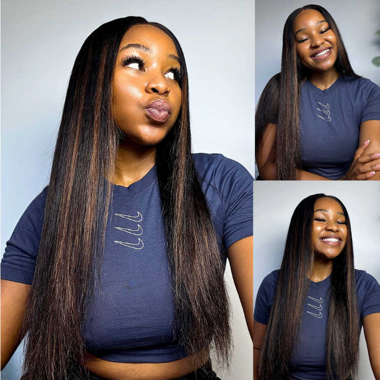 [ytryn_mokone]'s Special Link PreMax Wigs | Ultra Natural Hairline Brown Highlight & Natural Black Silky Straight Glueless 13x4 Frontal Lace Long Wig Pre-Cut Lace-01