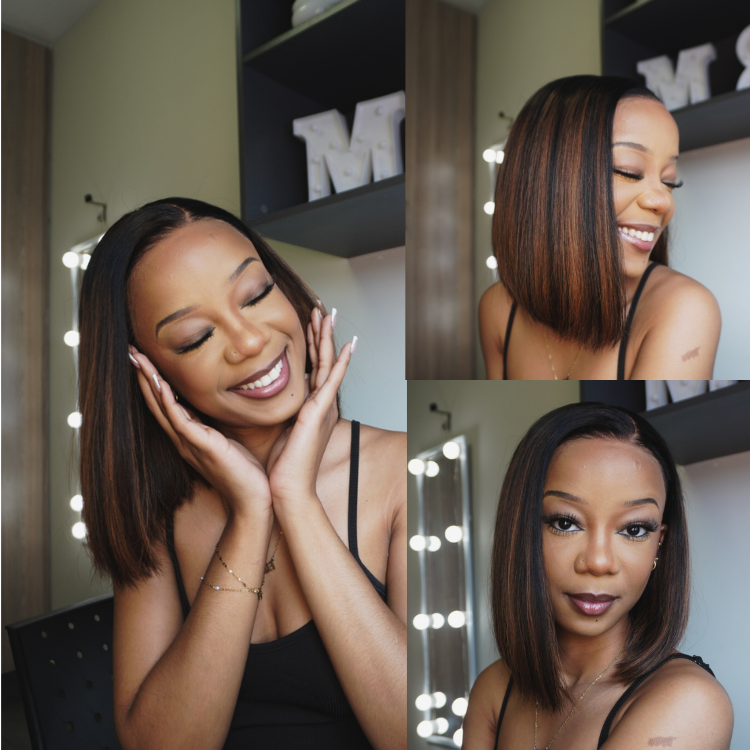 [maggiie.rs]'s Special LinkPreMax Wigs | Brown Highlight Silky Blunt Cut Bob Glueless Lace Wig With Pre-Bleached Pre-Plucked Pre-Cut Lace-01