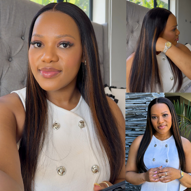 [siwee.l]'s Special Link PreMax Wigs | Ultra Natural Hairline Brown Highlight & Natural Black Silky Straight Glueless 13x4 Frontal Lace Long Wig Pre-Cut Lace-01