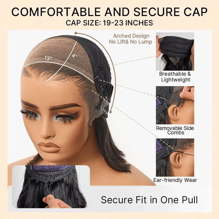 [lazola_n]'s Special Link Pre-do Lagos Hairline Flexi Fit Invisi Drawstring Cap 200% Density Water Wave Glueless 13x4 Frontal HD Lace Wig Pre-Cut Lace-11