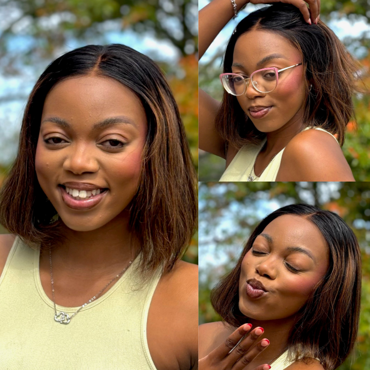 [melissa_ndzube]'s Special Link PreMax Wigs | Brown Highlight Silky Blunt Cut Bob Glueless Lace Wig With Pre-Bleached Pre-Plucked Pre-Cut Lace-01