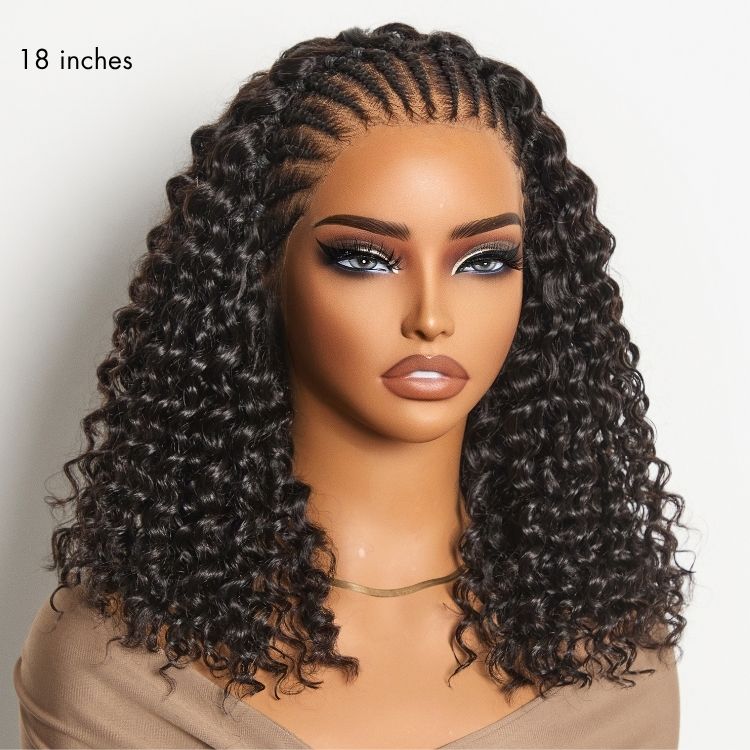 Readitress™ Knotless Fulani Braids Deep Wave Glueless Ear-to-ear 13x4 Frontal HD Lace Wig Human Hair-04