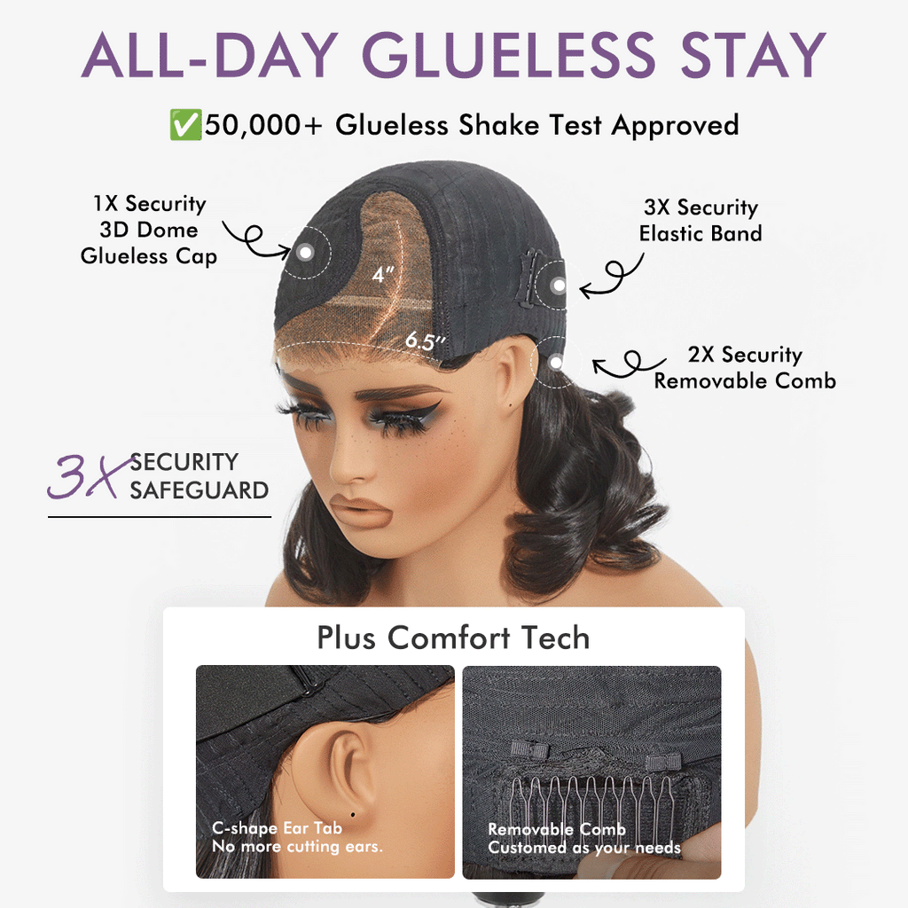 NatureMAX™ 200% Density Loose Wave Glueless HD Lace Shoulder Length Wig Pre-Cut Lace Flexi-Fit Drawstring Cap & Regular Cap-16