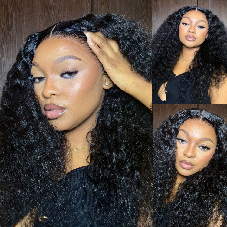 [siweee.k]'s Special Link PreMax 180% / 250% Density Water Wave Glueless Flexi-Fit Drawstring 13x4 Frontal Lace Fluffy Curly Wig Pre-Cut Lace-15