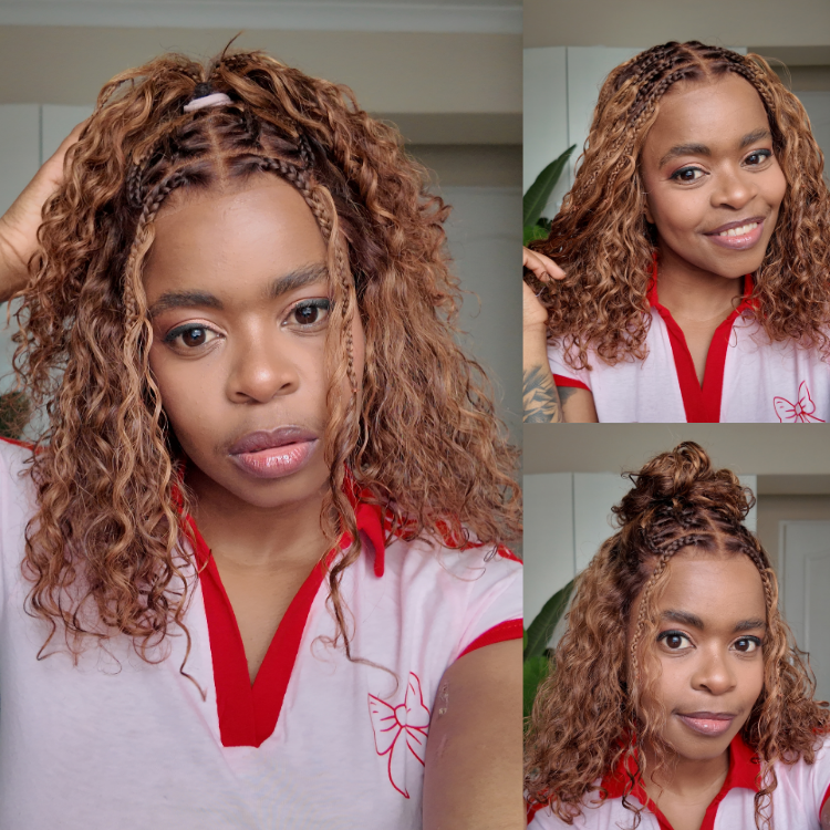 [showup_nompi]'s Special Link Ombre Brown Highlight Boho Braids Deep Curly Glueless 5x5 Closure Pre-Cut Lace Short Curly Wig 100% Human Hair-01