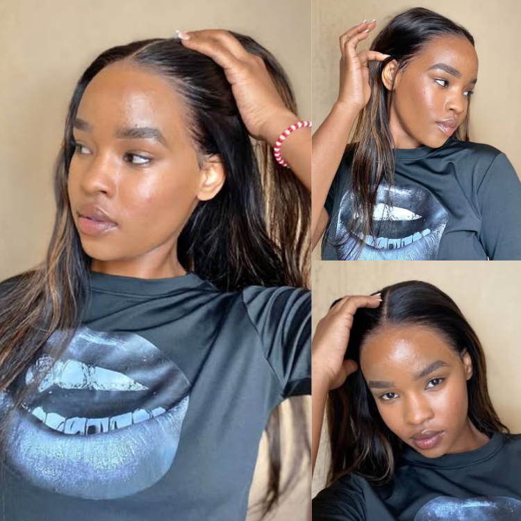 [aya.ndaa]'s Special Link PreMax Wigs | Ultra Natural Hairline Brown Highlight & Natural Black Silky Straight Glueless 13x4 Frontal Lace Long Wig Pre-Cut Lace-01