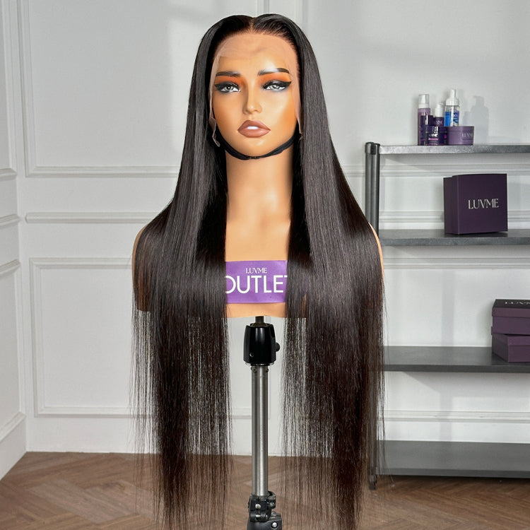 Outlet | Classic Natural Looking Ear-to-Ear Silky Straight Glueless 13x4 Frontal Lace Long Wig-03