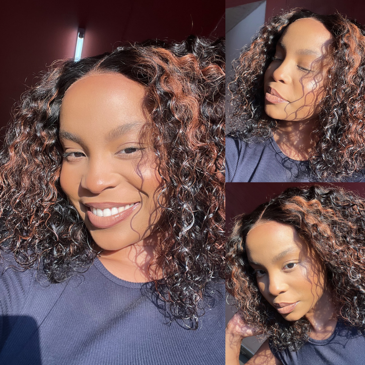 [tshedilerefolo]'s Special Link PreMax Wigs | Highlight Brown 180% Density Deep Wave 4x4 Closure Lace Wig Middle Part 100% Human Hair-01