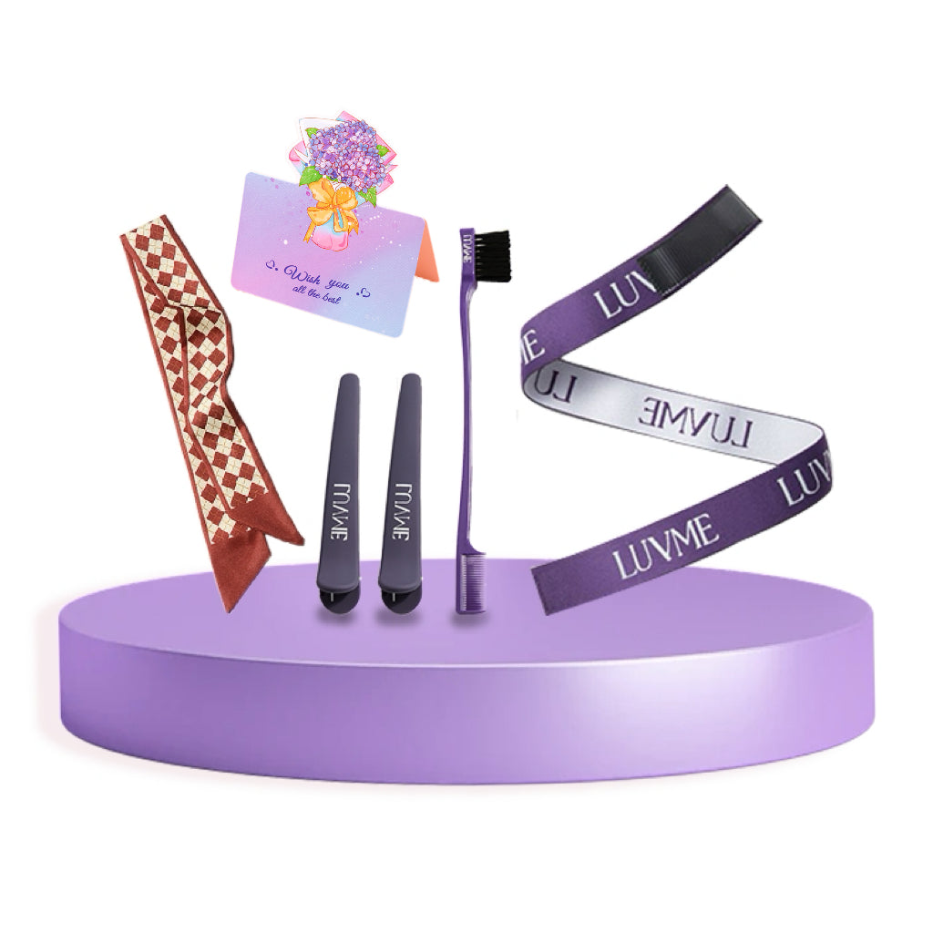 Free Gift Elegant Souvenir Small Silk Scarf (Random styles/colors)+ Wig Tools-10