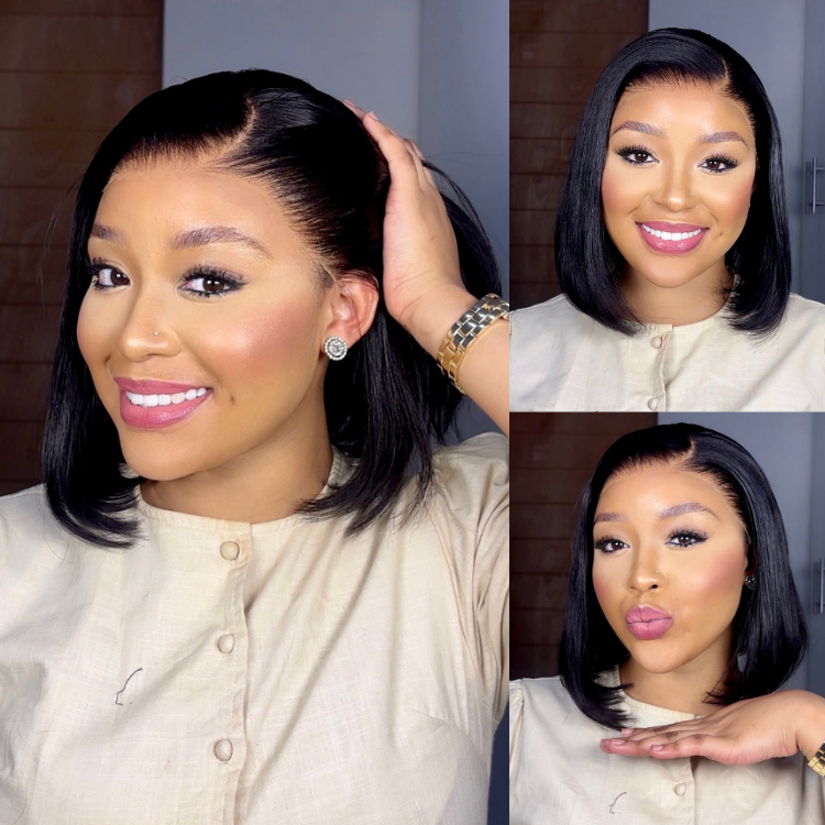 [lesa_molapo]'s Special Link NatureMAX™ Silky Blunt Cut Bob Glueless Ear-to-ear 13x4 HD Lace Front Wig Pre-Cut Lace Flexi-Fit Drawstring Cap-01