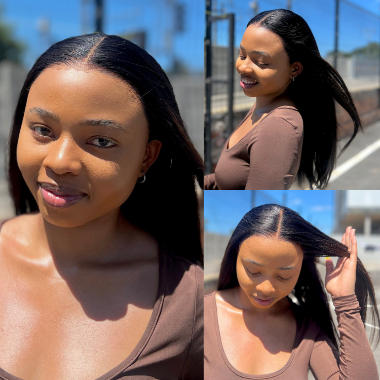 [sphesihle_duze]'s Special Link PreMax Wigs | Ultra Natural Hairline Brown Highlight & Natural Black Silky Straight Glueless 13x4 Frontal Lace Long Wig Pre-Cut Lace-01