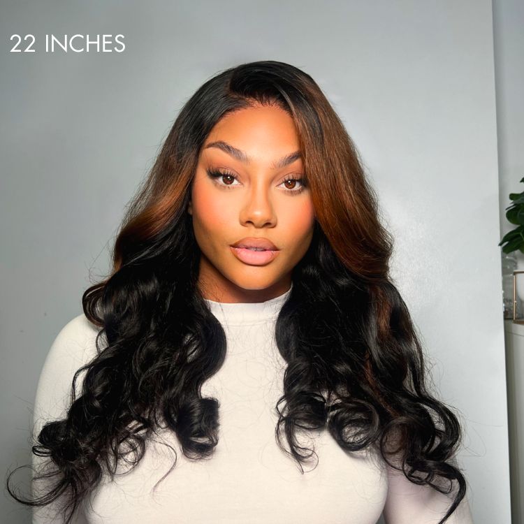 Worth | Trendy Brown with Black Peekaboo Loose Wave Glueless 5x5 Closure Lace HD Lace Wig-04