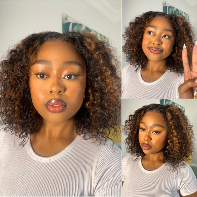 [siceliangel0]'s Special Link PreMax Wigs | Highlight Brown 180% Density Deep Wave 4x4 Closure Lace Wig Middle Part 100% Human Hair-01