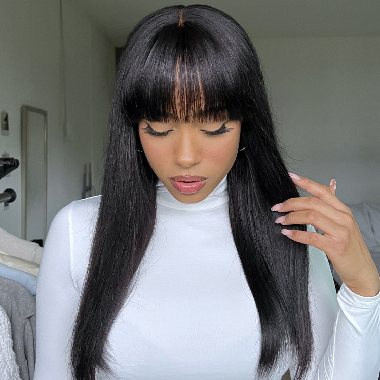 Worth | Silky Straight 5*5 Lace Wig with Bangs-03