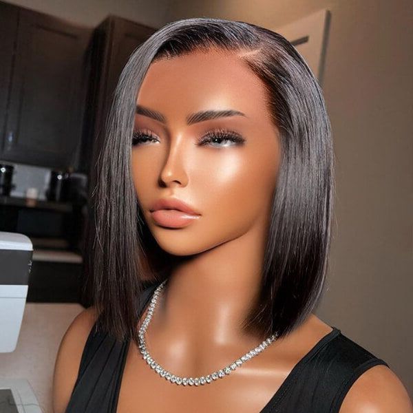 Worth | Put On & Go Blunt Cut Straight Bob Minimalist HD Lace Glueless C Part Wig-14