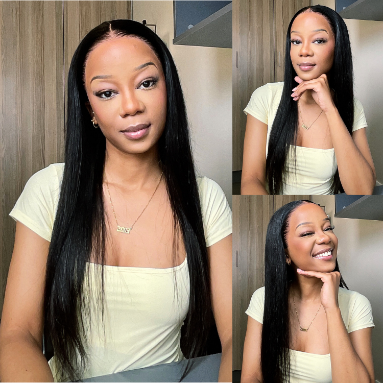 [maggiie.rs]'s Special Link PreMax Wigs - Flexi-Fit Silky Straight Invisi Drawstring Cap & HD Lace & Regular Lace Glueless 13x4 Frontal Lace Human Hair Wig Pre-Cut Lace-01