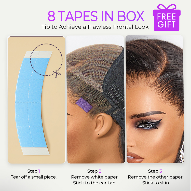 NatureMAX™ Silky Blunt Cut Bob Glueless Ear-to-ear 13x4 HD Lace Front Wig Pre-Cut Lace Flexi-Fit Drawstring Cap-19