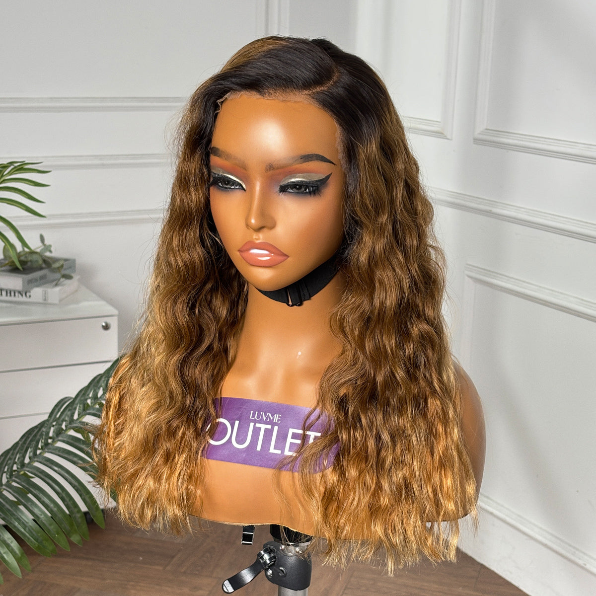 Outlet | Sun-kissed Ombre Blonde Water Wave 13x4 Frontal Lace Wig Pre-cut Lace-01