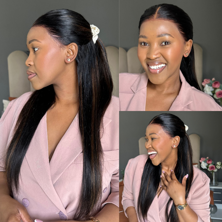 [vumeka_]'s Special Link PreMax Wigs | Ultra Natural Hairline Brown Highlight & Natural Black Silky Straight Glueless 13x4 Frontal Lace Long Wig Pre-Cut Lace-01