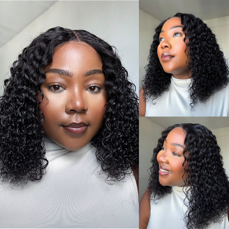 [thirdoneonline]'s Special Link 1 Sec Install Wig | 180% Density ReadytoGo Soft Deep Curl Bob Glueless 4x4 Closure Lace Wig-01