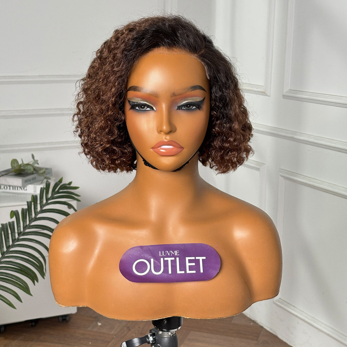 Outlet | Ombre Brown Water Wave Glueless Minimalist HD Lace Wig-01