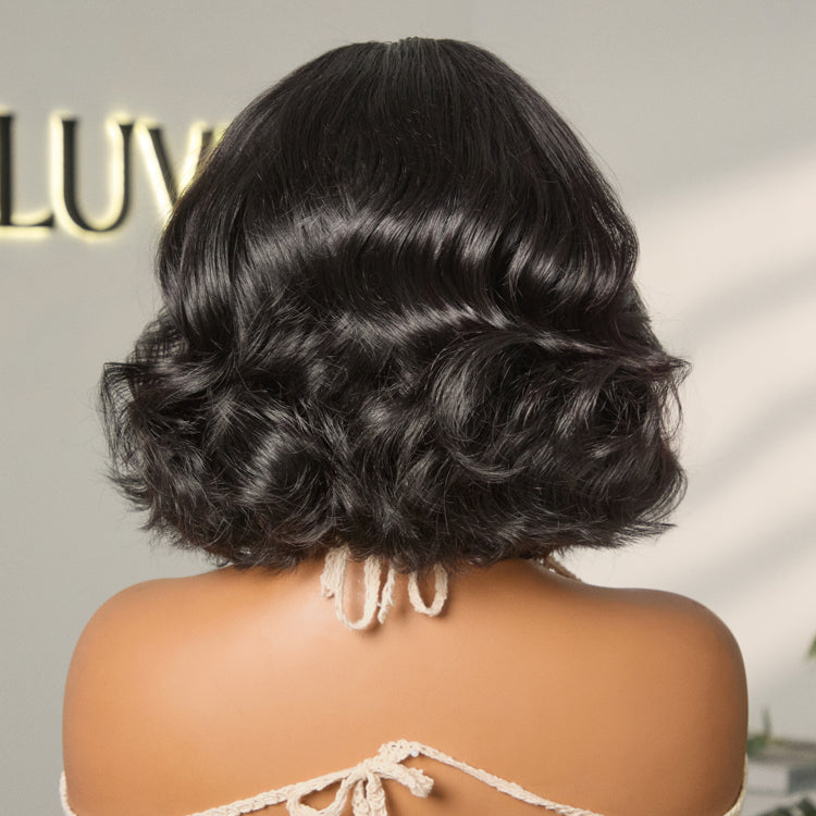 Luvme Hair Glueless Wig Layered Bob Blowout Style 4x4 Closure Lace Pre-Cut Lace Wig-04