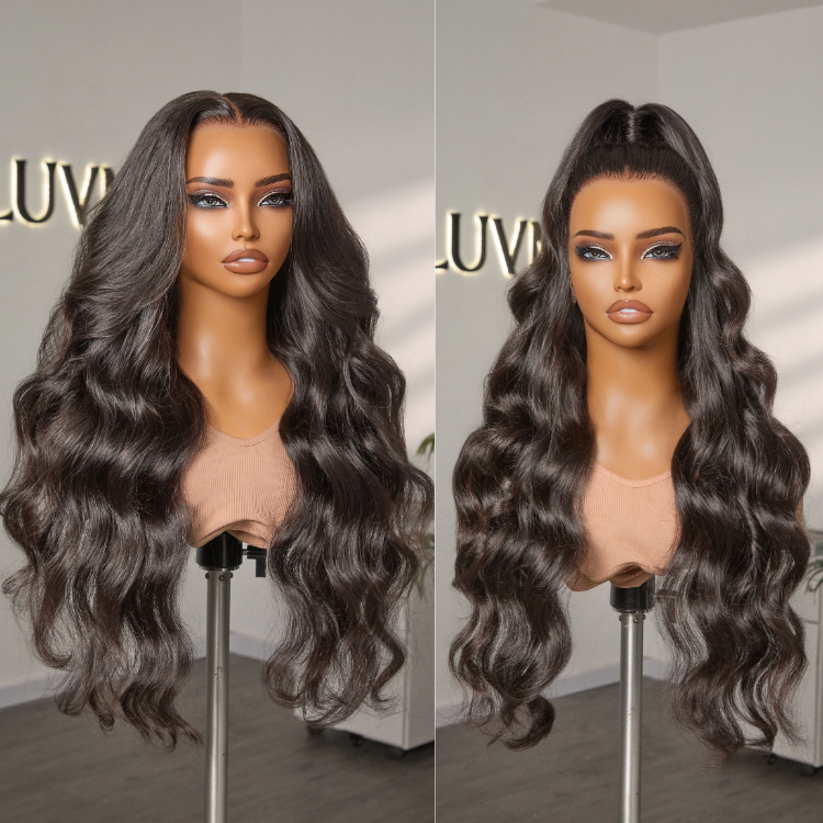 Luvme Hair Mature Elegant Style 13x4 Frontal Lace 26 inches Loose Body Wave Wig 100% Human Hair Wig-01