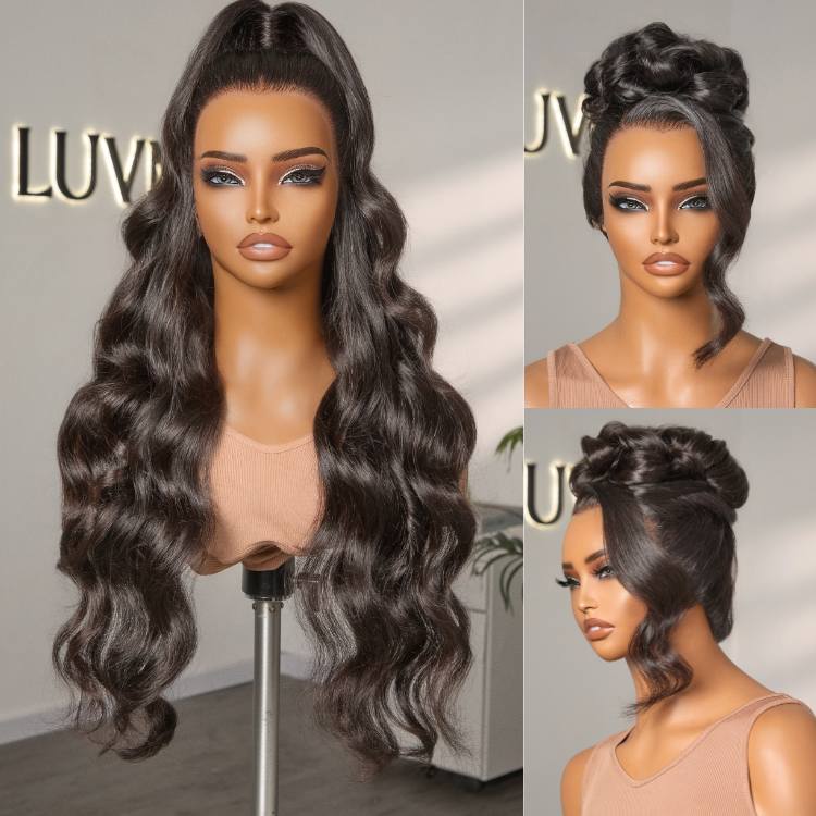 Luvme Hair Mature Elegant Style 13x4 Frontal Lace 26 inches Loose Body Wave Wig 100% Human Hair Wig-02