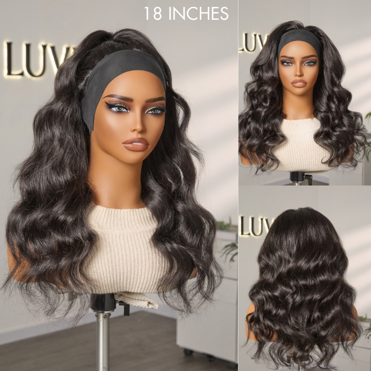 Luvme Hair Mature Elegant Style No Lace Loose Body Wave Headband Wig 100% Human Hair Wig-02