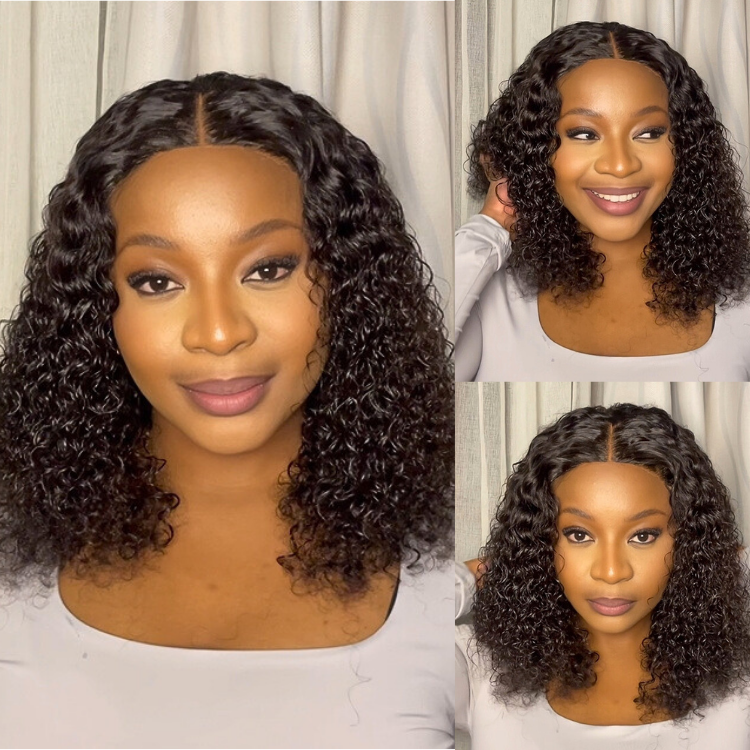 [fey_thulare]'s Special Link 1 Sec Install Wig | 180% Density ReadytoGo Soft Deep Curl Bob Glueless 4x4 Closure Lace Wig-01