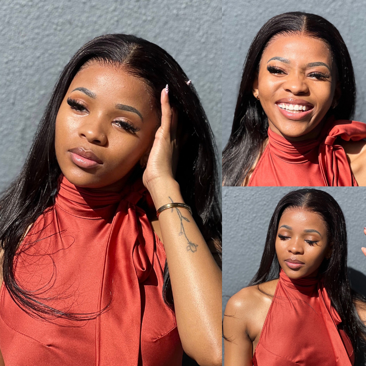 [bongiwegawe]'s Special Link PreMax Wigs | Ready to Wear Silk Straight Glueless 13x4 Frontal Lace Wig 100% Human Hair-23