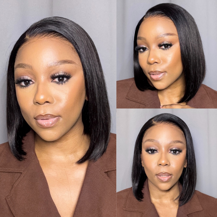 [zeema_k]'s Special Link NatureMAX™ Silky Blunt Cut Bob Glueless Ear-to-ear 13x4 HD Lace Front Wig Pre-Cut Lace Flexi-Fit Drawstring Cap-01