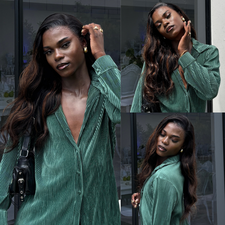 [advise.langa]'s Special Link PreMax Wigs | Ultra Natural Hairline Brown Highlight & Natural Black Silky Straight Glueless 13x4 Frontal Lace Long Wig Pre-Cut Lace-01