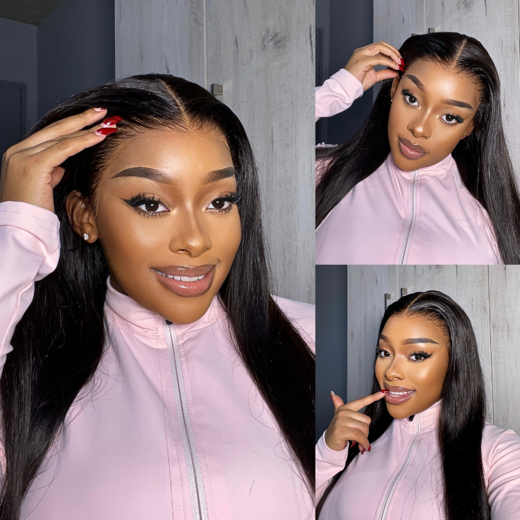 [issa_babbygirl]'s Special Link NatureMAX™ 180% Density Silky Straight Glueless Ear-to-ear 13x4 HD Lace Front Wig Pre-Cut Lace Flexi-Fit Drawstring Cap-01