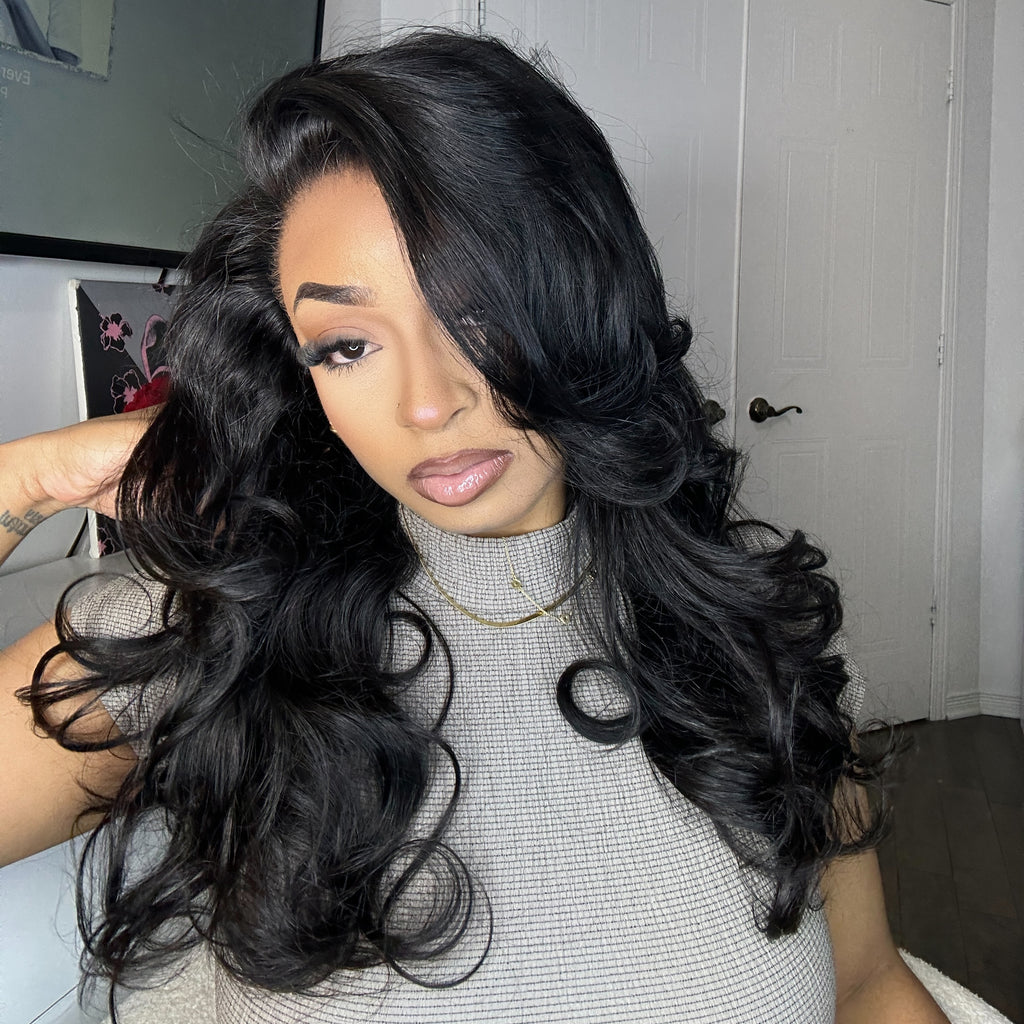 Worth | Super Easy Natural Black Body Wave 4x4 Closure Lace Glueless Wig 100% Human Hair-06