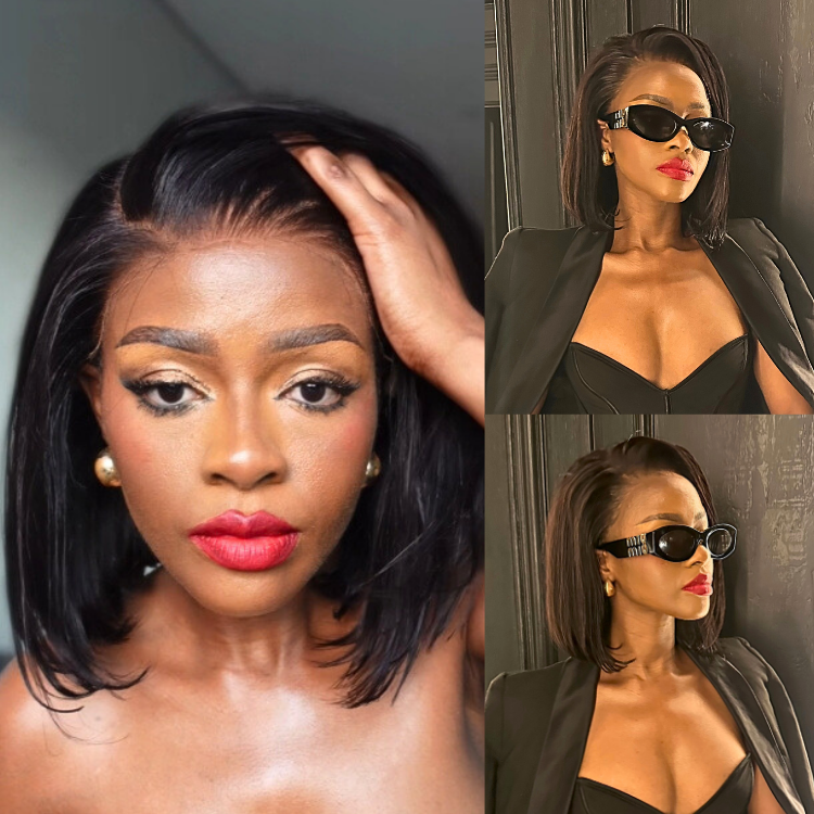 [sihlelesipho]'s Special Link NatureMAX™ Silky Blunt Cut Bob Glueless Ear-to-ear 13x4 HD Lace Front Wig Pre-Cut Lace Flexi-Fit Drawstring Cap-01